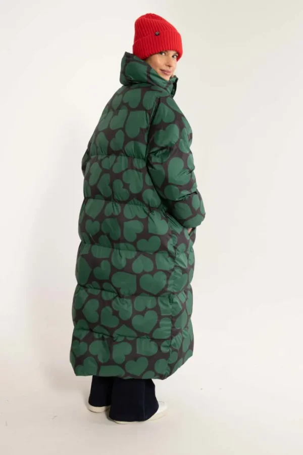Danelamb Puffer Coat Black/Dark Pine