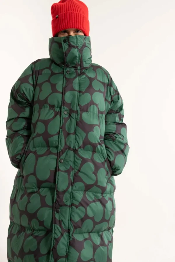 Danelamb Puffer Coat Black/Dark Pine