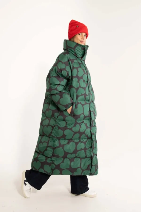 Danelamb Puffer Coat Black/Dark Pine