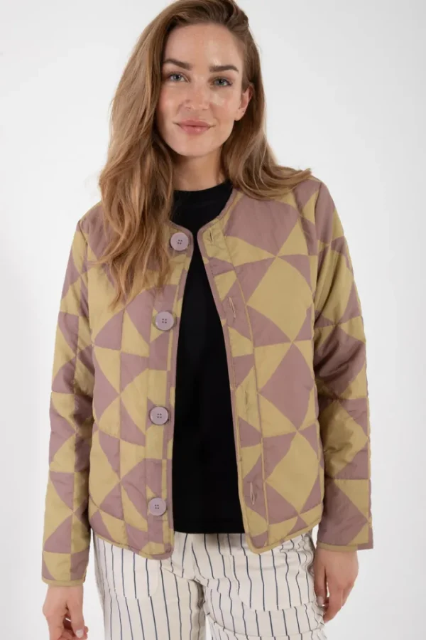 Daneland AOP Thermo Jacket Dk Rose Beige/Beige DIAMETRIC