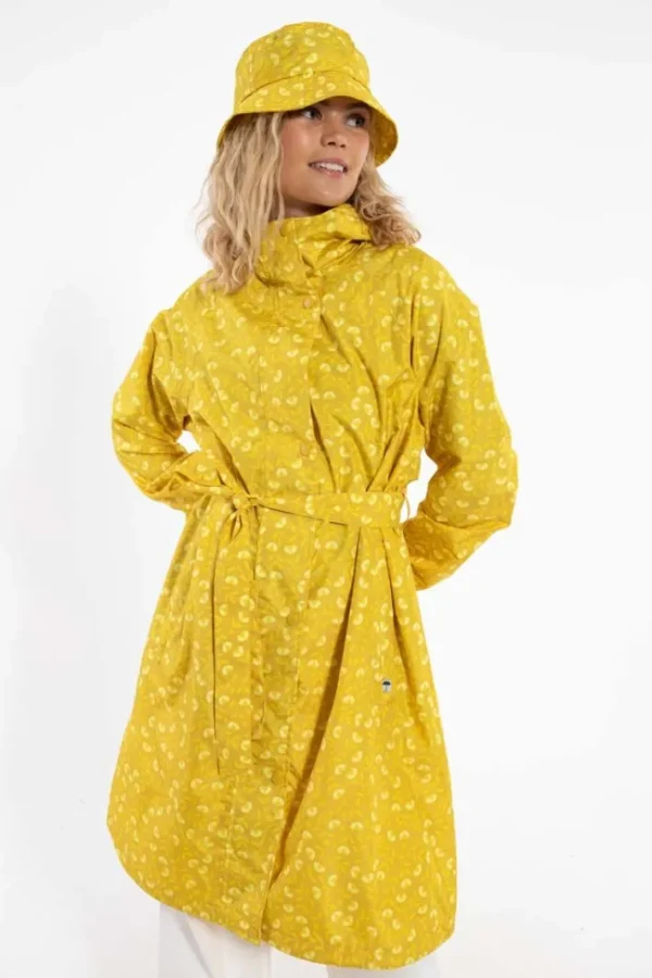 Danelisabeth Raincoat Dark Yellow FLEURIE