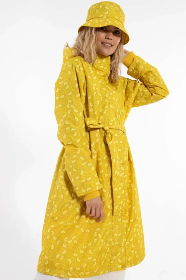 Danelisabeth Raincoat Dark Yellow FLEURIE
