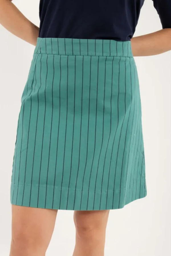 Danelondon Stretch Canvas Skirt Dk Navy/Verde