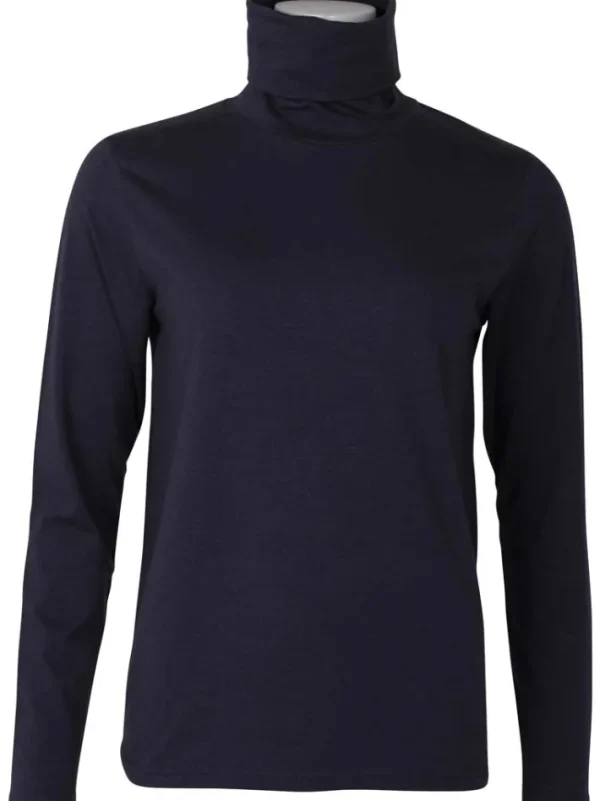 Danemanna Modal Rollneck Tee Dark Navy