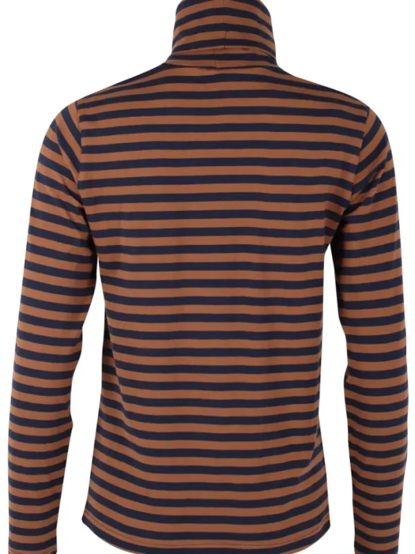 Danemanna Modal Rollneck Tee Tobacco/Dark Navy
