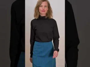 Danemanna Modal Rollneck Tee Black