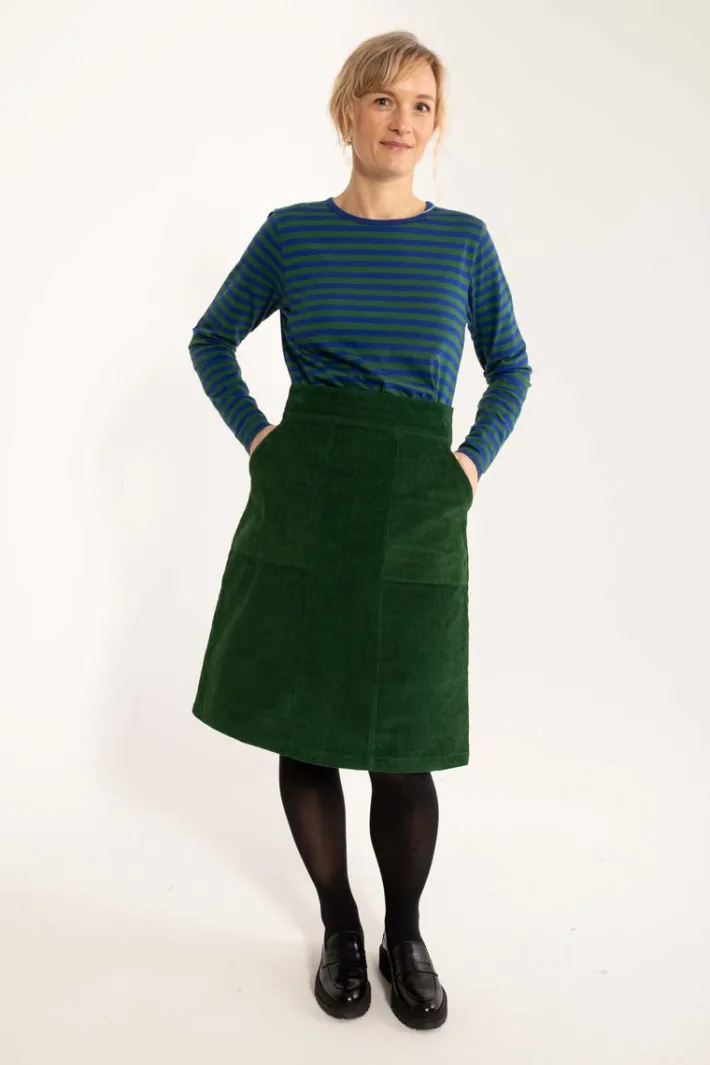 danemaren_cord_skirt_dark_0.webp Danemaren Cord Skirt Dark Pine