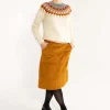 Danemaren Cord Stretch Skirt Mustard