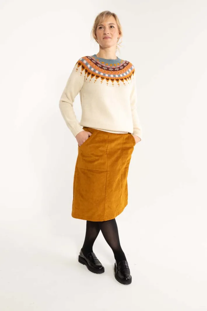 danemaren_cord_stretch_sk_0.webp Danemaren Cord Stretch Skirt Mustard