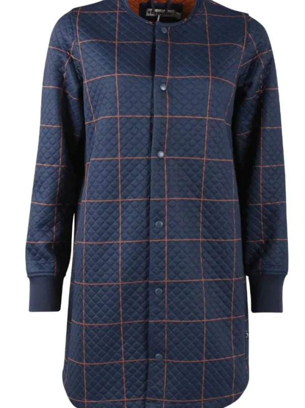Danemaude Thermo Coat Navy/Occer LARGE PLAID