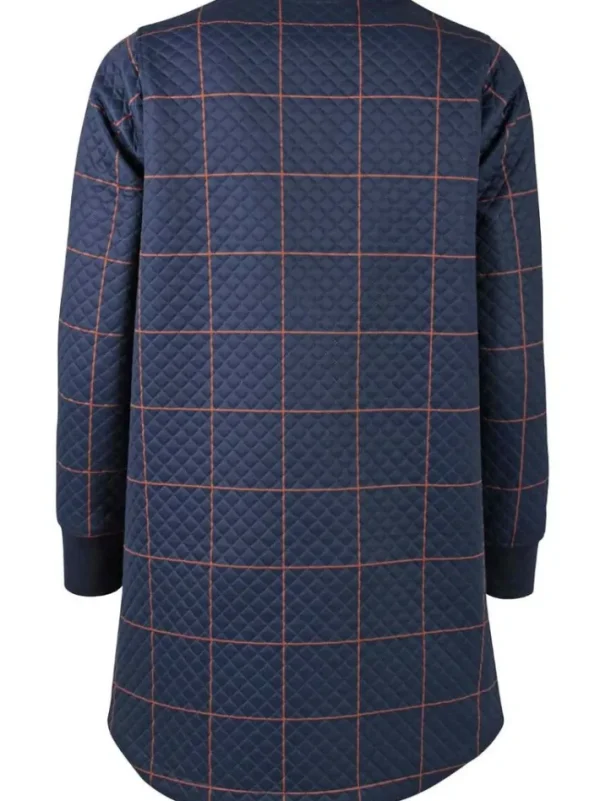 Danemaude Thermo Coat Navy/Occer LARGE PLAID