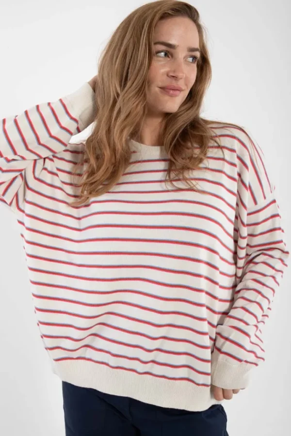 Danemeadow Cotton Knit Sweater Chalk TRIO