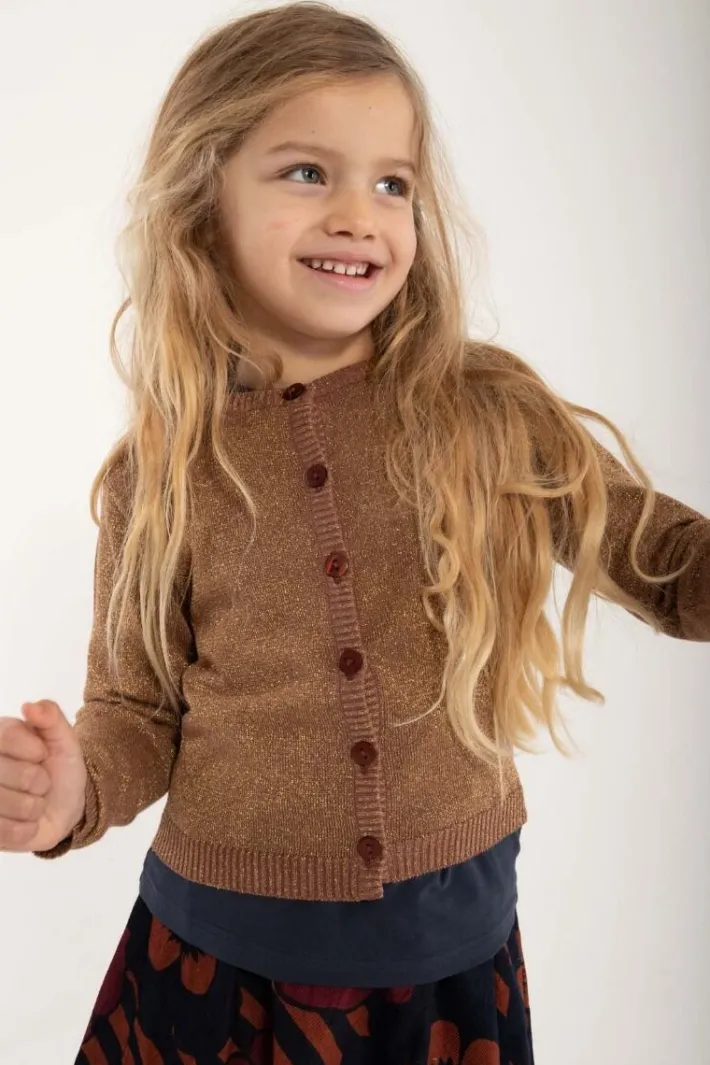 danemerle_cardigan_beige__0.webp Danemerle Cardigan Beige Rose w. Gold Glitter