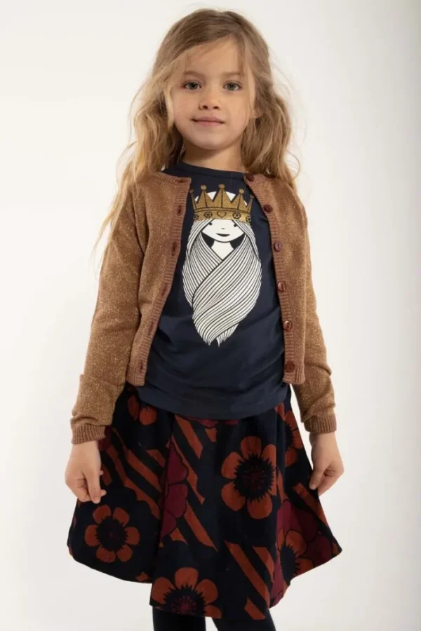 Danemerle Cardigan Beige Rose w. Gold Glitter