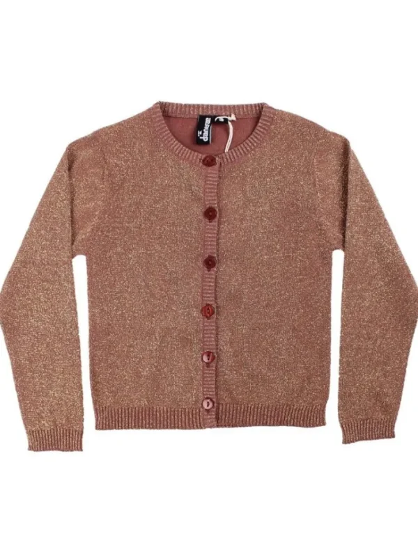 Danemerle Cardigan Beige Rose w. Gold Glitter