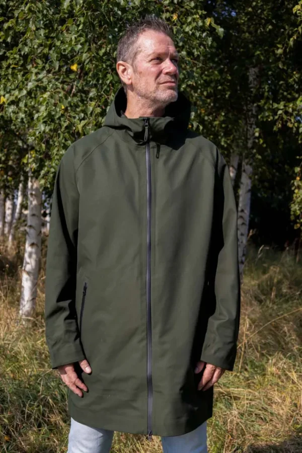 Danenorthsea Rain Parka Dark Army