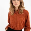 Danenovember Cotton Dot Shirt Rust
