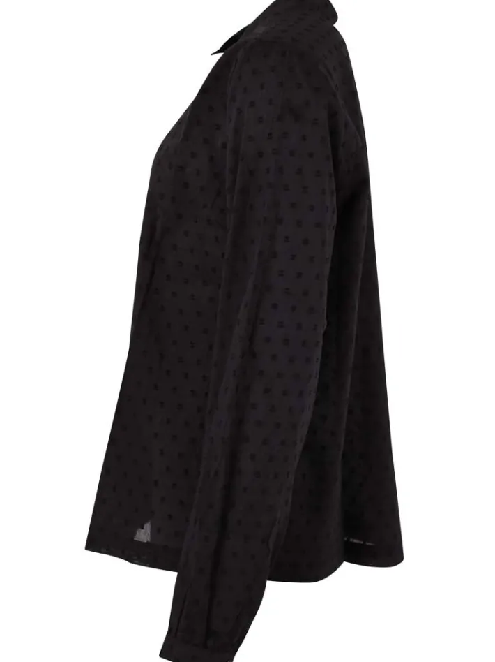 danenovember_cotton_dot_s_1.webp Danenovember Cotton Dot Shirt Black