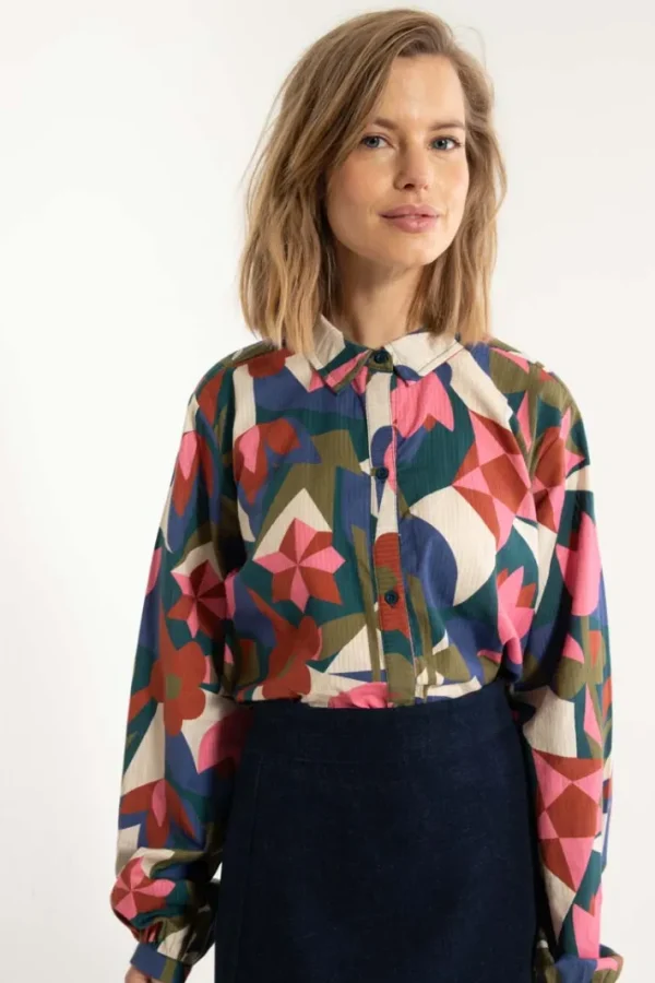 Danenovember Searsucker Shirt Dark Slate GEOFLEUR