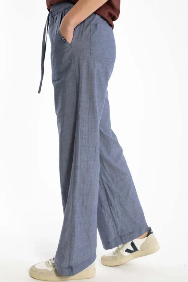 Danenynne Chambrey Pants - Denim blue