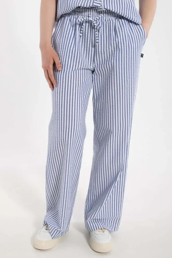 Danenynne Seersucker Pants Dk Navy/Chalk