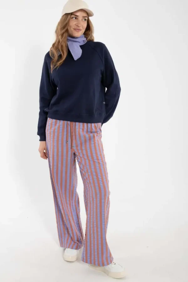 Danenynne Seersucker Pants Light Rust/Purple