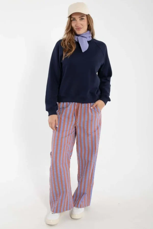 Danenynne Seersucker Pants Light Rust/Purple