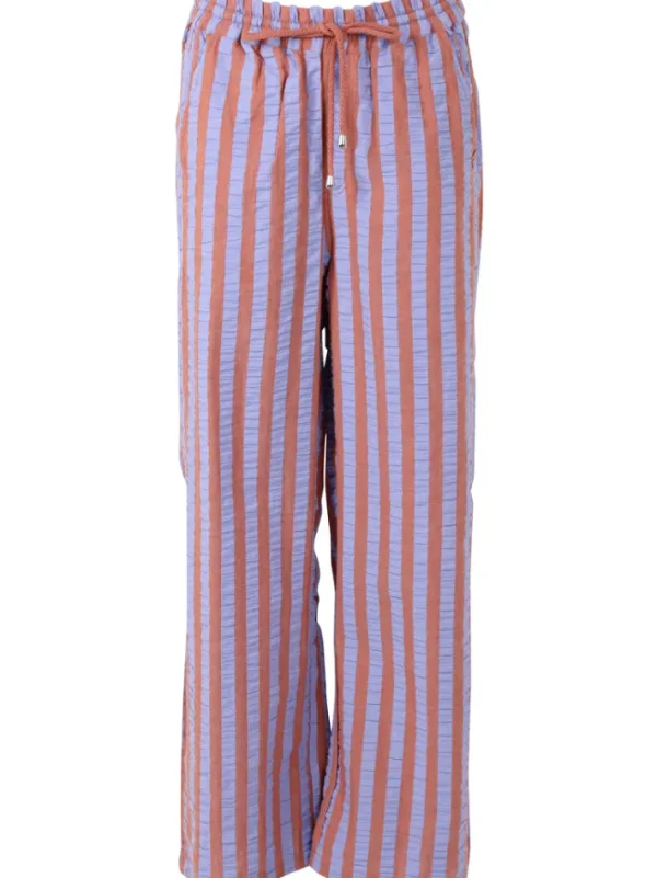 Danenynne Seersucker Pants Light Rust/Purple