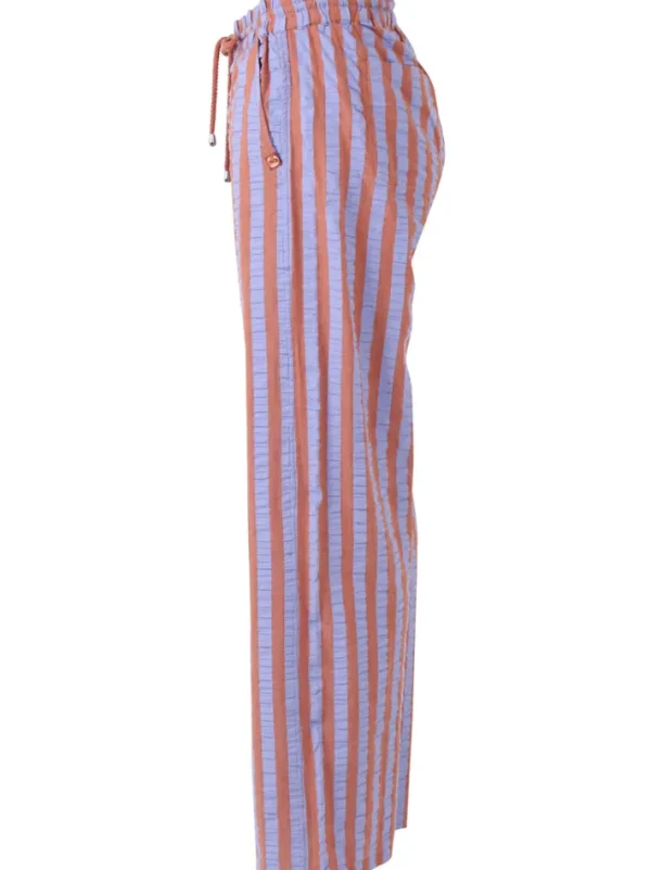 Danenynne Seersucker Pants Light Rust/Purple