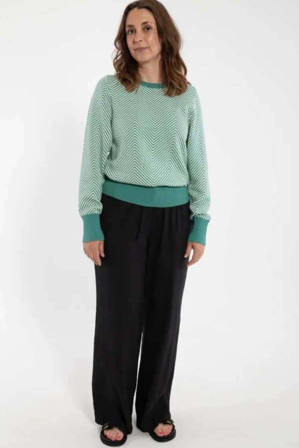 Danenynne Seersucker Pants Black