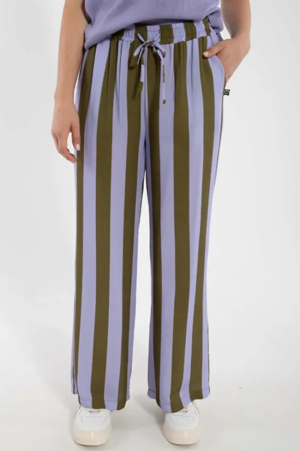 Danenynne Viscose Pants Purple/Olive