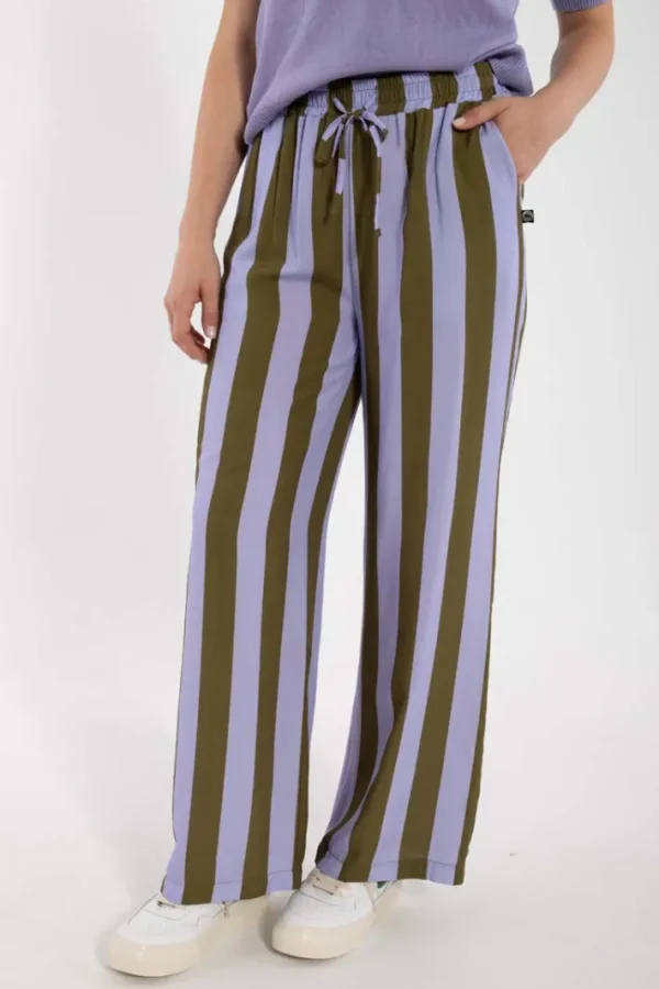 Danenynne Viscose Pants Purple/Olive