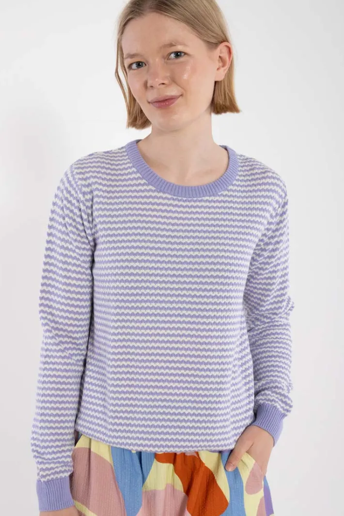 danepearly_pearl_knit_swe_0-2.webp Danepearly Pearl Knit Sweater Lilla/Chalk