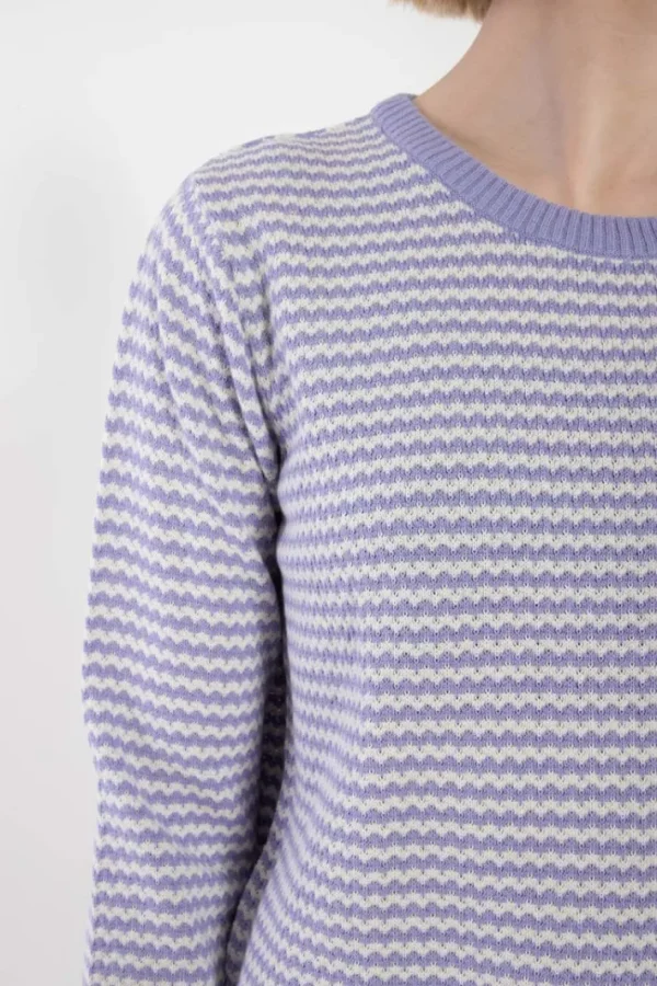 Danepearly Pearl Knit Sweater Lilla/Chalk