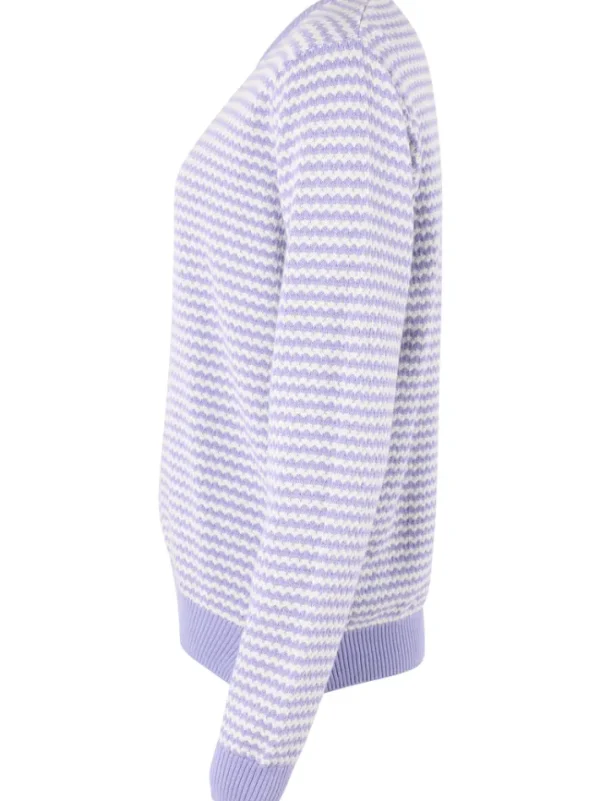 Danepearly Pearl Knit Sweater Lilla/Chalk