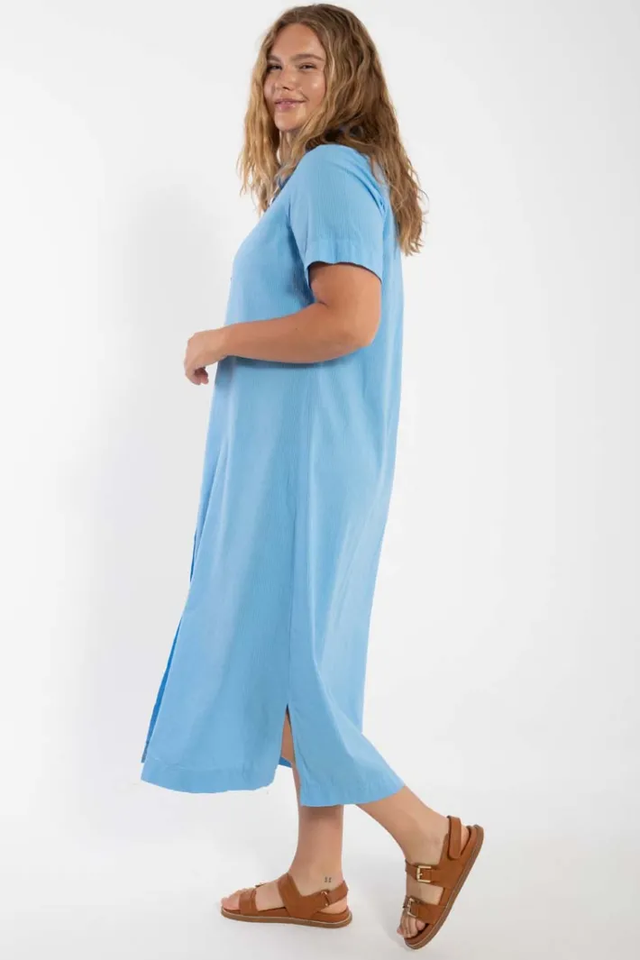 danepippi_ss_seersucker_d_1.webp Danepippi SS Seersucker Dress Sky Blue