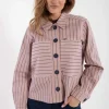 Daneprairie Stretch Canvas Jacket Rose Beige/Dk Navy