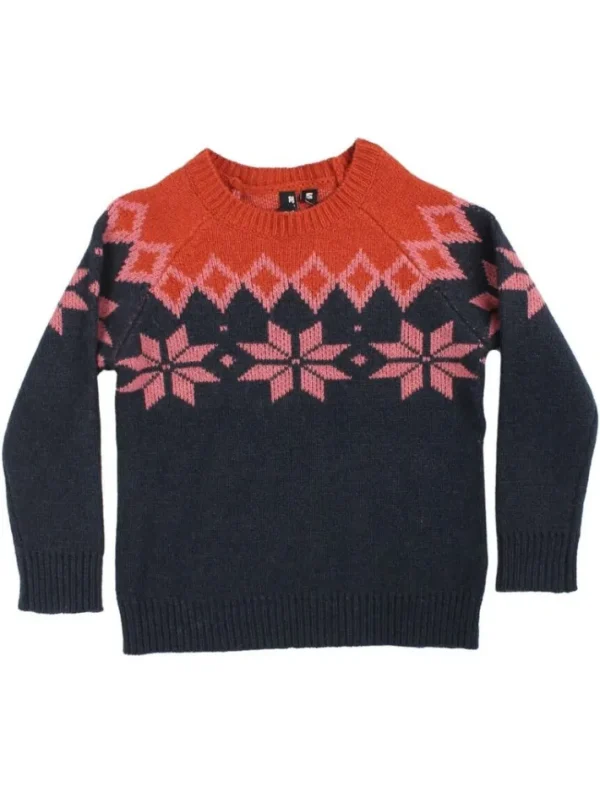 Danepulk Sweater Dk Navy/Old Rose/Brick