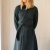 Daneribe Poplin Dress Dark Slate FLOWERY