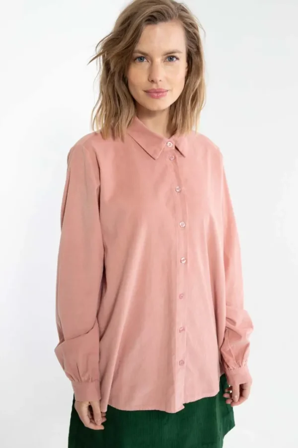Danerosemary Cord Shirt Antique Rose