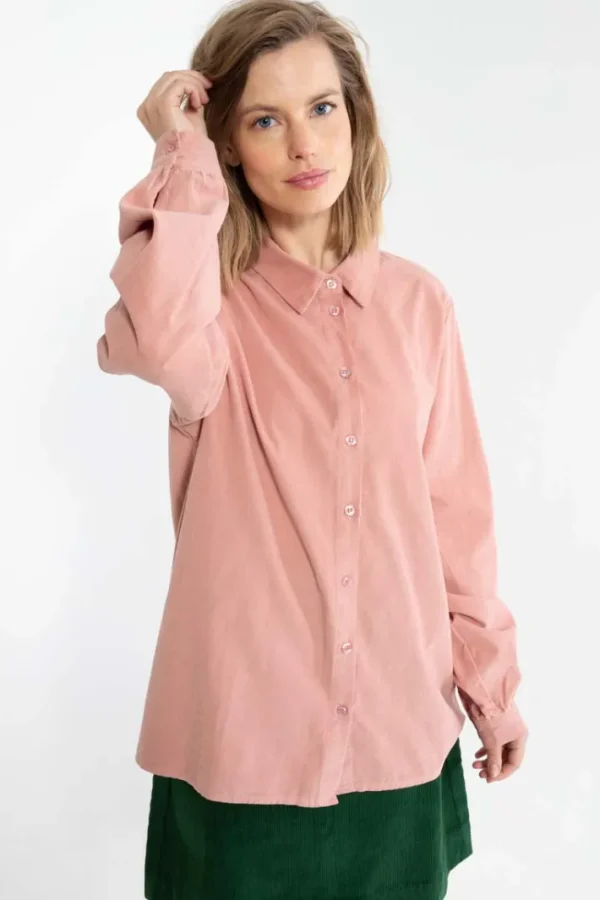 Danerosemary Cord Shirt Antique Rose
