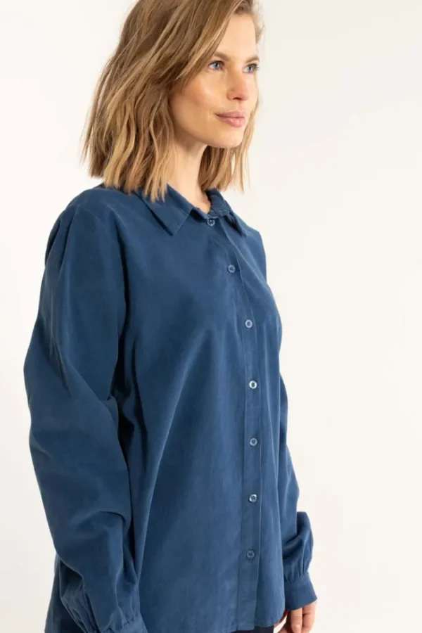 Danerosemary Cord Shirt Deep Blue
