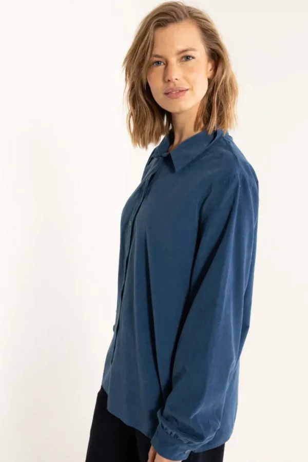 Danerosemary Cord Shirt Deep Blue