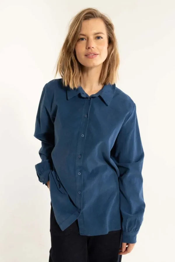Danerosemary Cord Shirt Deep Blue