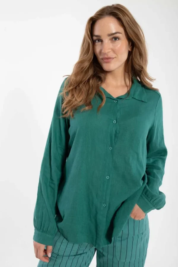 Danerosemary Modal Linnen Shirt Light Slate