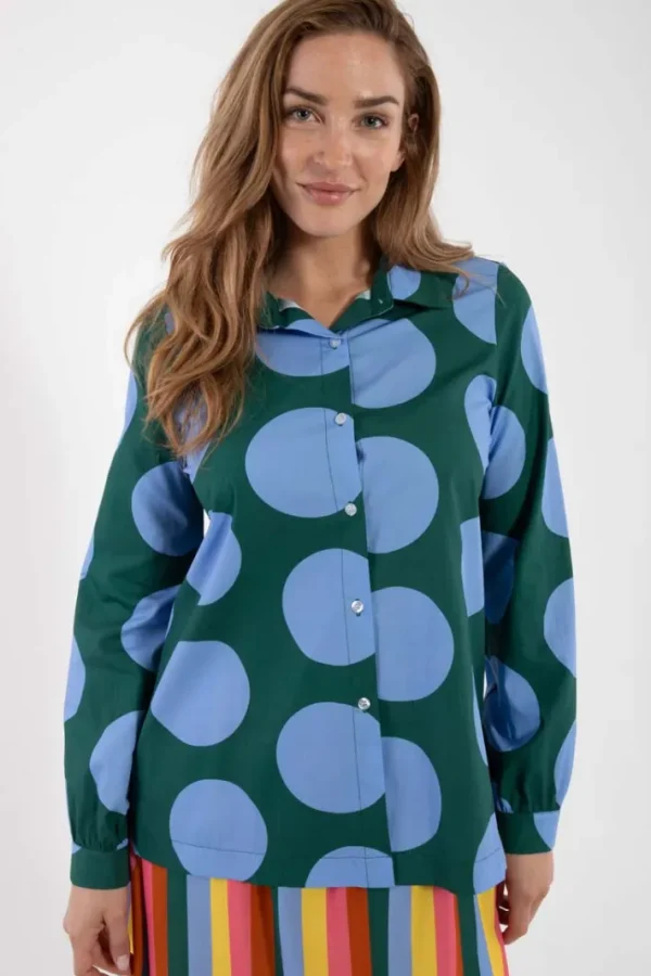 Danerosemary Smooth Poplin Shirt Verde DREAMYDOTS
