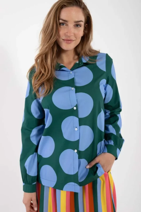 Danerosemary Smooth Poplin Shirt Verde DREAMYDOTS