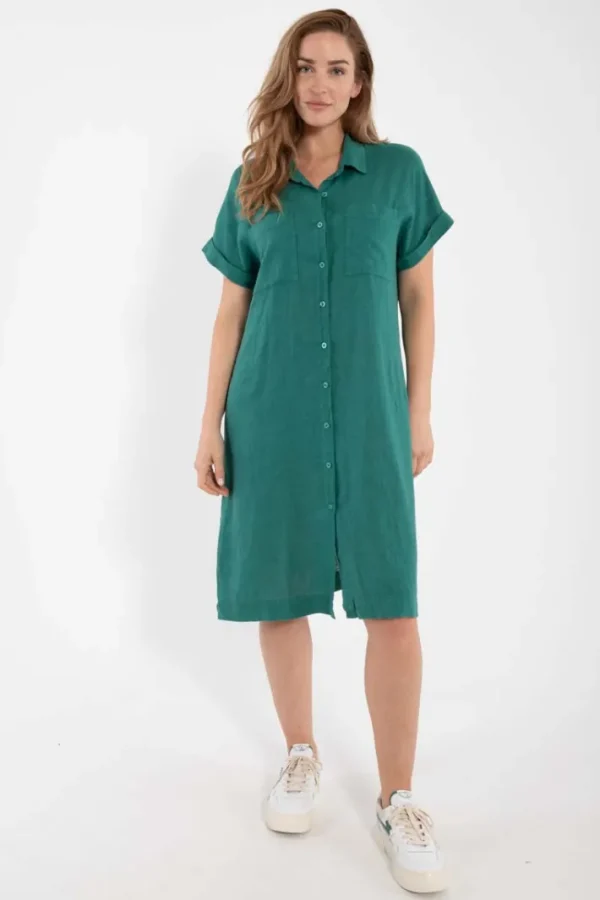 Danerrand Modal Linnen Dress Light Slate