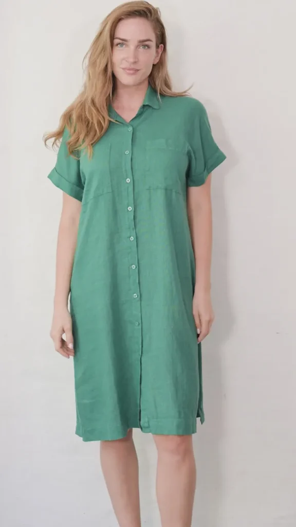 Danerrand Modal Linnen Dress Light Slate