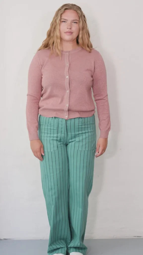 Danesaga Glitter Cardigan Rose Beige